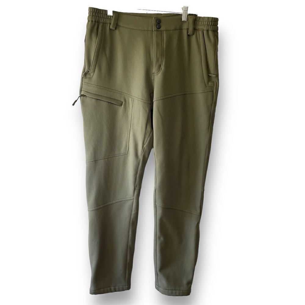 FFNIU Softshell Snow Pants, Olive Green, 34x32‎